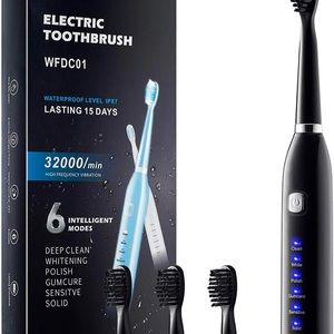 Electric Toothbrush with 4 Toothbrush Heads Sonic Rechargeable Toothbrushes 6 Op